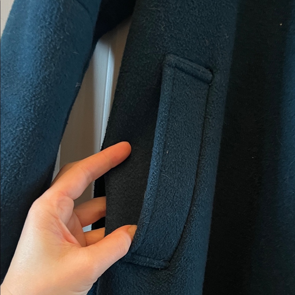 Peter Som Collect Teal Women's Coat L wool blend - Picture 6 of 10